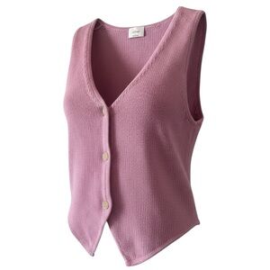 Wilfred Aritzia Signet Knit Vest in Tart Pink Size Small